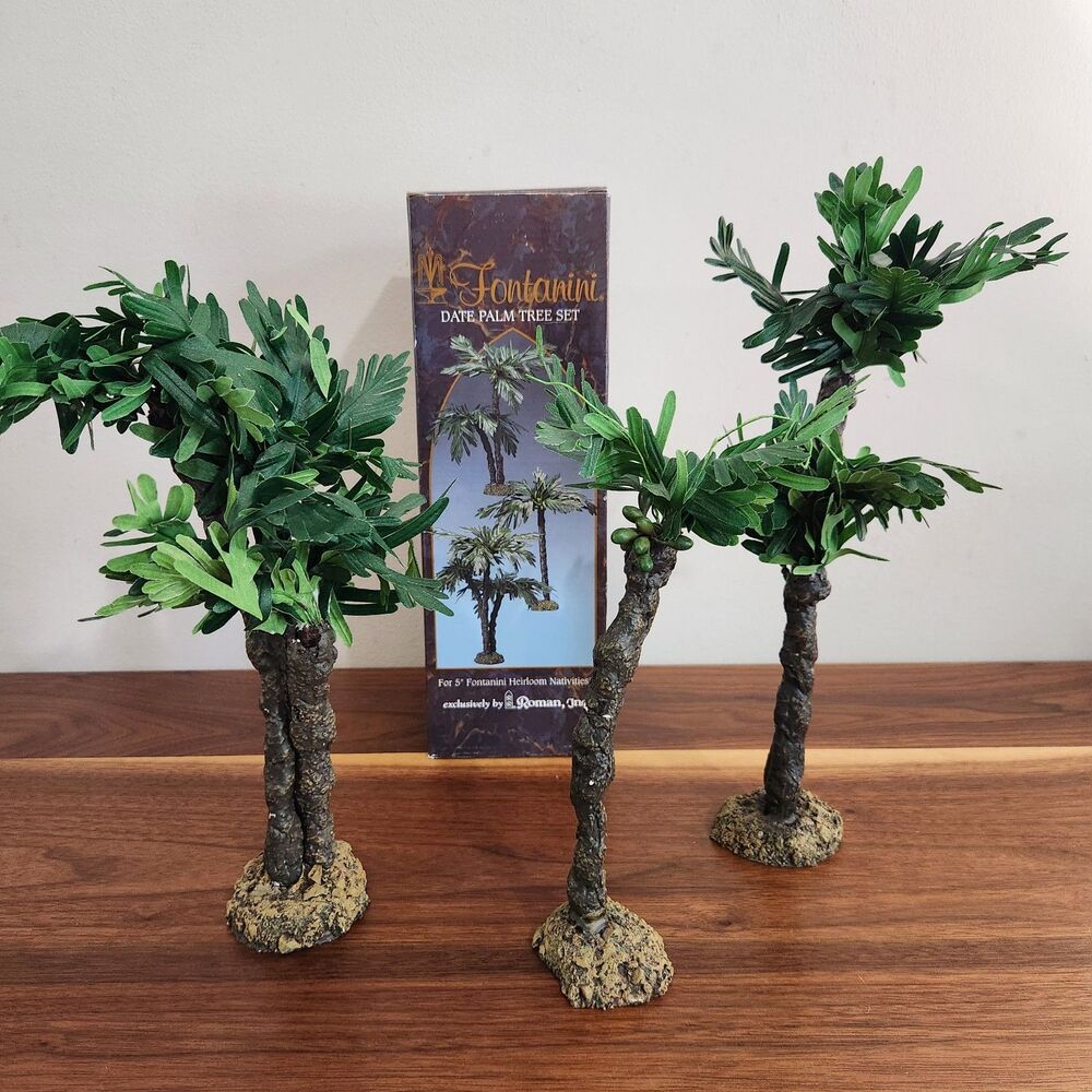 Fontanini Date Palm Tree Set of 3 Nativity 2000 Accesssory 5" Collection 55520